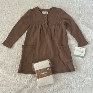 NWT! Organic Cotton Knit Baby Dress